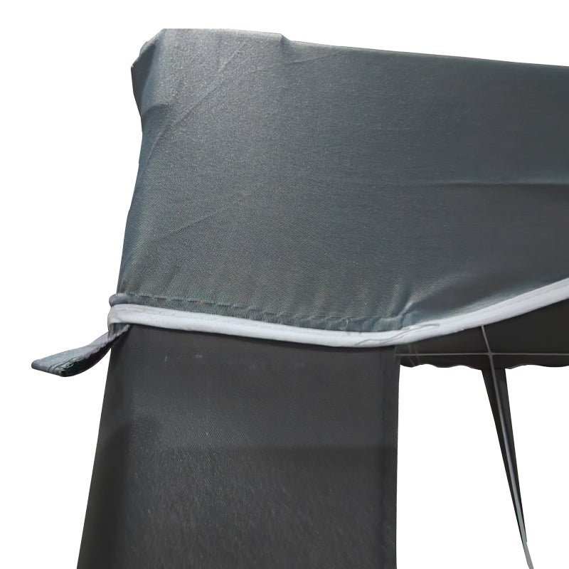 Беседка с метална рамка - антрацит, плат 3x3 м