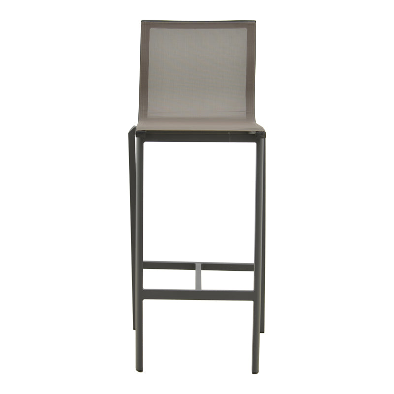 Бар стол  Melina, подреждащ се един върху друг, алуминиев, антрацит-textline, сив нюанс 45x49x115 см