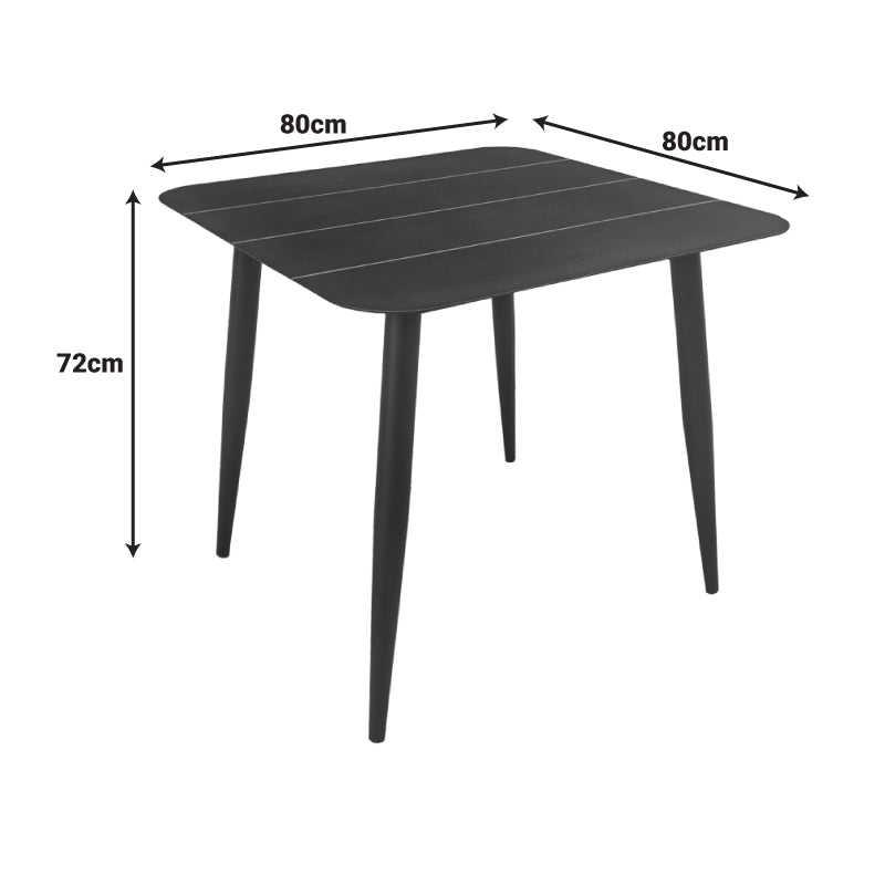 Алуминиева маса Vista в бяло 80x80x72см