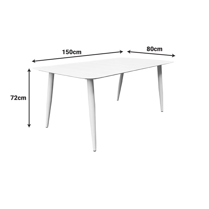 Алуминиева маса Vista в цвят шампанско 150x80x72см