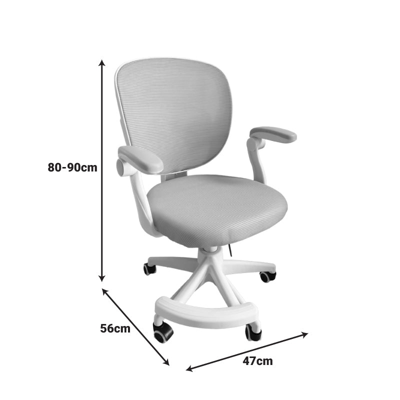 Детски офис стол bernu d, мрежеста материя в светло син нюанс 47x56x80-90см