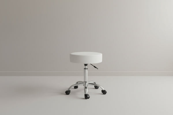 Oфис стол на колелца Tebere pu в бяло 35x35x45-57 см