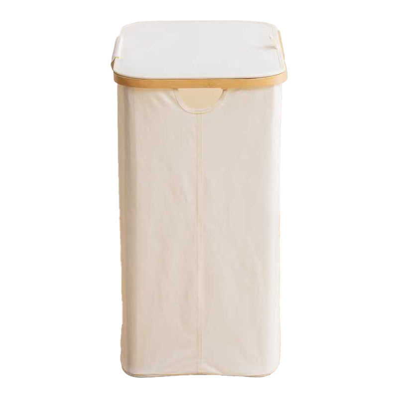 Кош за пране Lodge от бамбук - плат в бежов цвят 54x33x60см