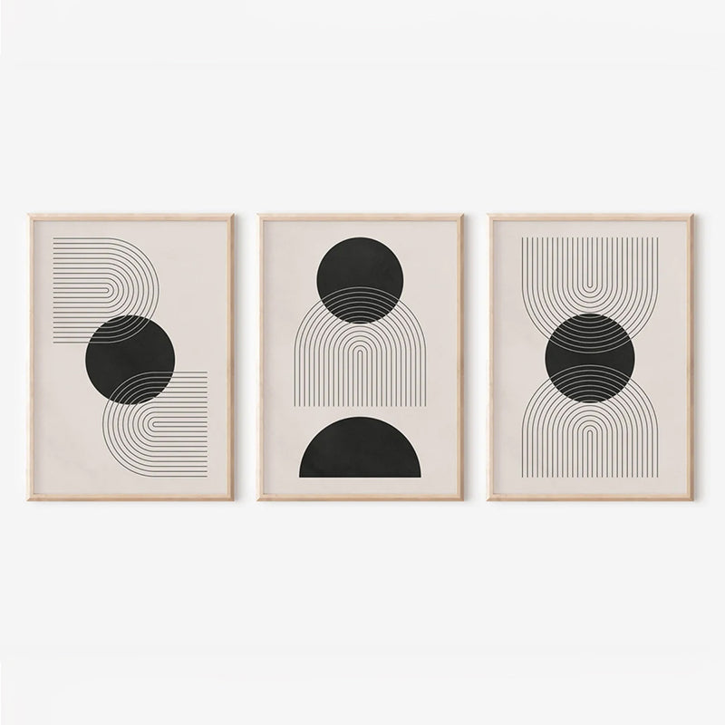 Стенно изкуство в рамка Blomel триптих с дигитален печат 33x1.5x48см