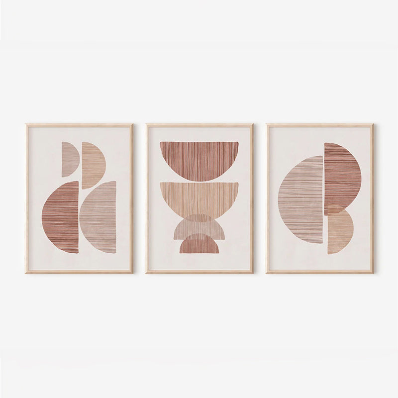 Стенно изкуство в рамка Peria триптих с дигитален печат 33x1.5x48см