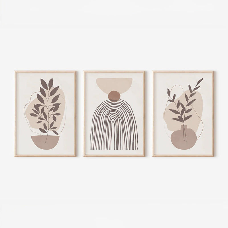 Стенно изкуство в рамка Френди  триптих с дигитален печат 33x1.5x48см