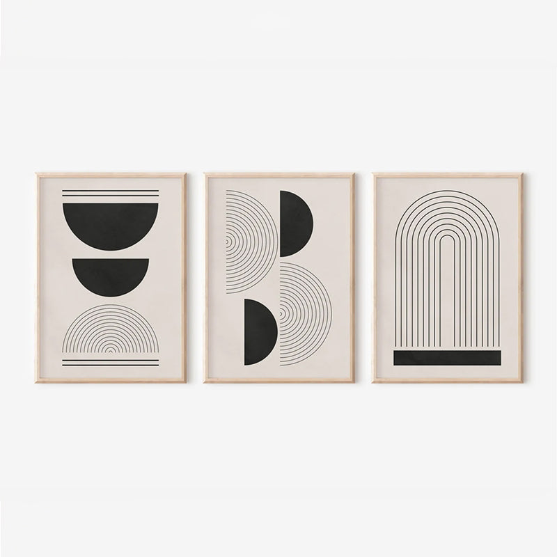 Стенно изкуство в рамка Nuvia триптих с дигитален печат 33x1.5x48см