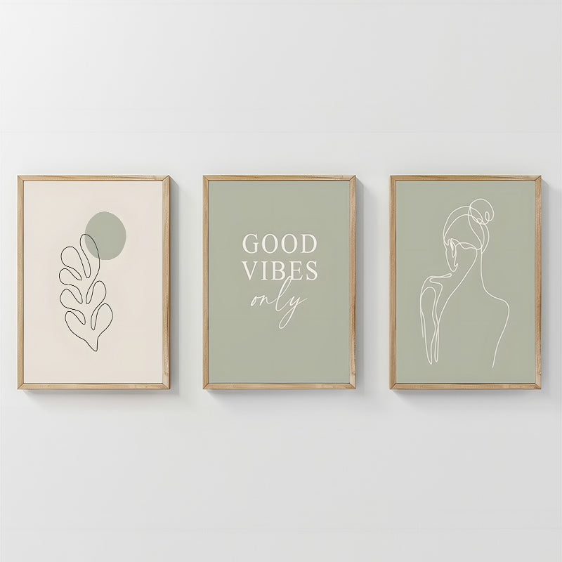 Стенно изкуство в рамка Veyra триптих с дигитален печат 33x1.5x48см