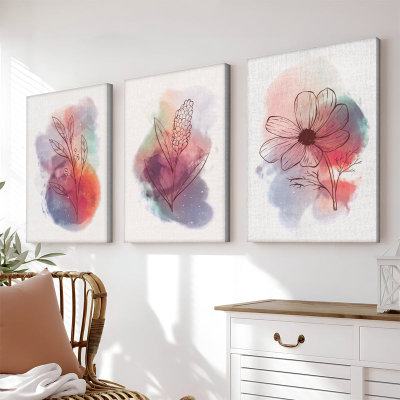 Стенно платно в рамка Nerve триптих с дигитален печат 50x2x70см