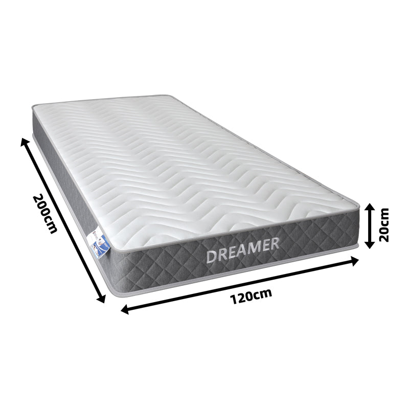 Двулицев компресиран матрак dreamer с пружини 20 см 120x200 см