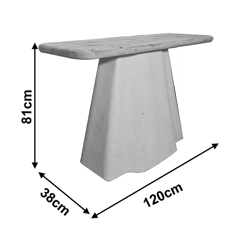 Конзолна маса LIBERTA от ела-mdf в естествен екрю цвят 120x38x81см