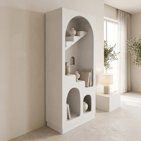 Библиотека BOOLTEN  mdf бяла 80x38x190 см