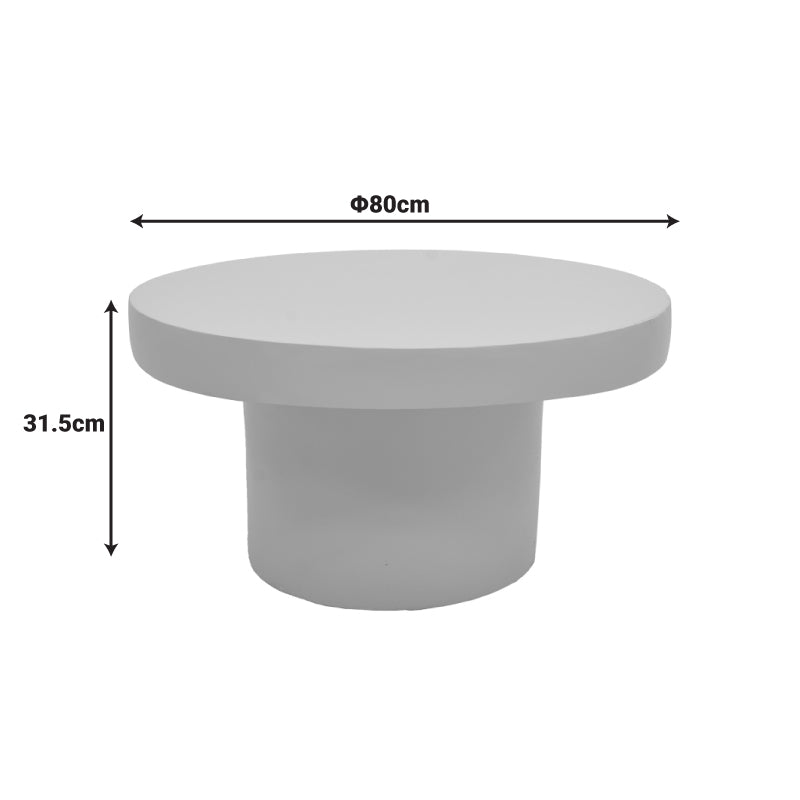 Холна маса UMBRA mgo светло сива d80x31.5см