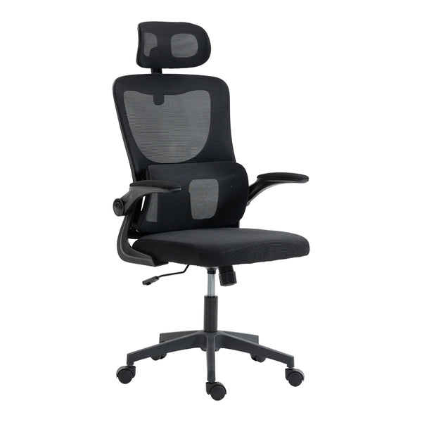 Директорски офис стол MAINZ черен цвят 50x60x112-122см