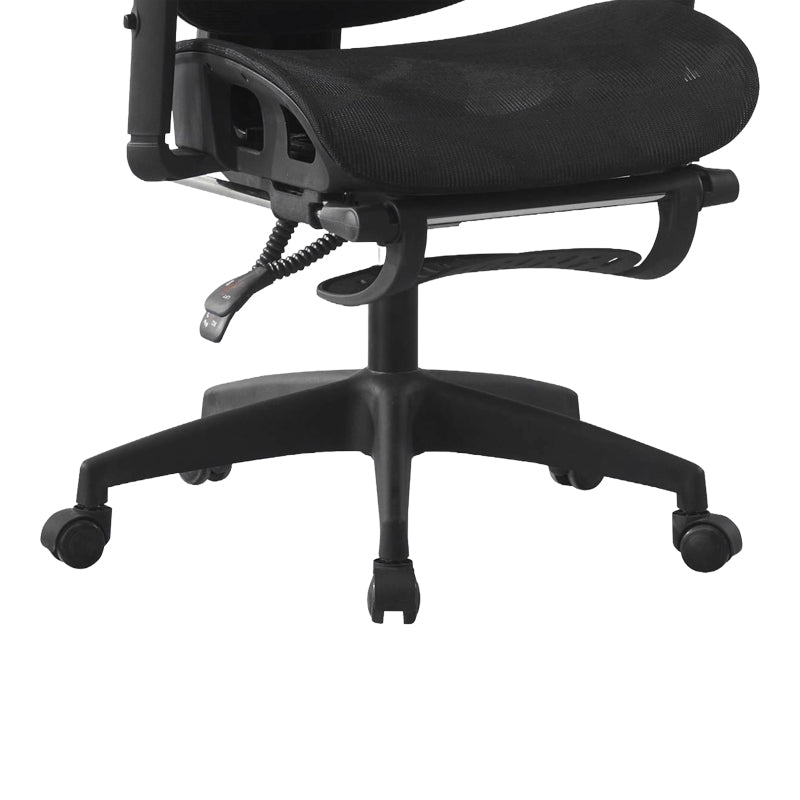 Мениджърски офис стол CORUS с поставка за крака  черен 62x69x125-135см