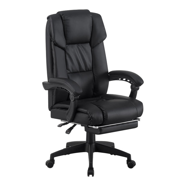 Директорски офис стол GARNUT  с поставка за крака  pu черен 69x75x116-126см