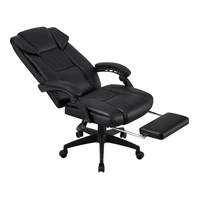 Директорски офис стол GARNUT  с поставка за крака  pu черен 69x75x116-126см