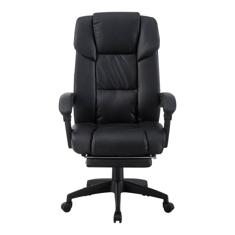 Директорски офис стол GARNUT  с поставка за крака  pu черен 69x75x116-126см