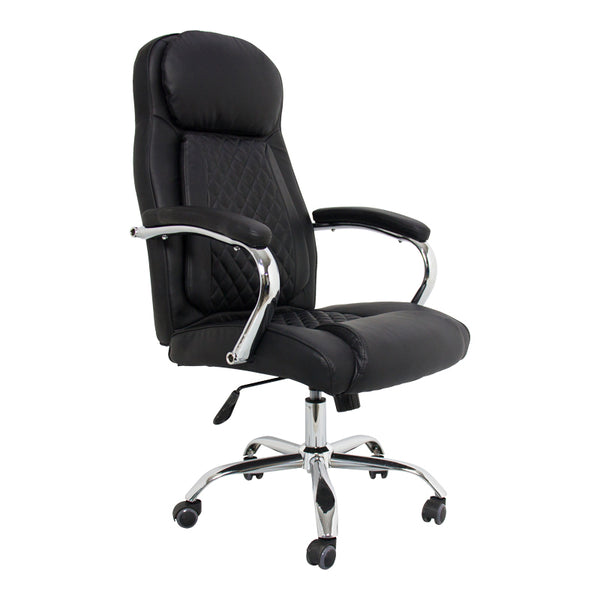 Офис стол за мениджъри STOLDI  pu черен 62.5x70x113-121см