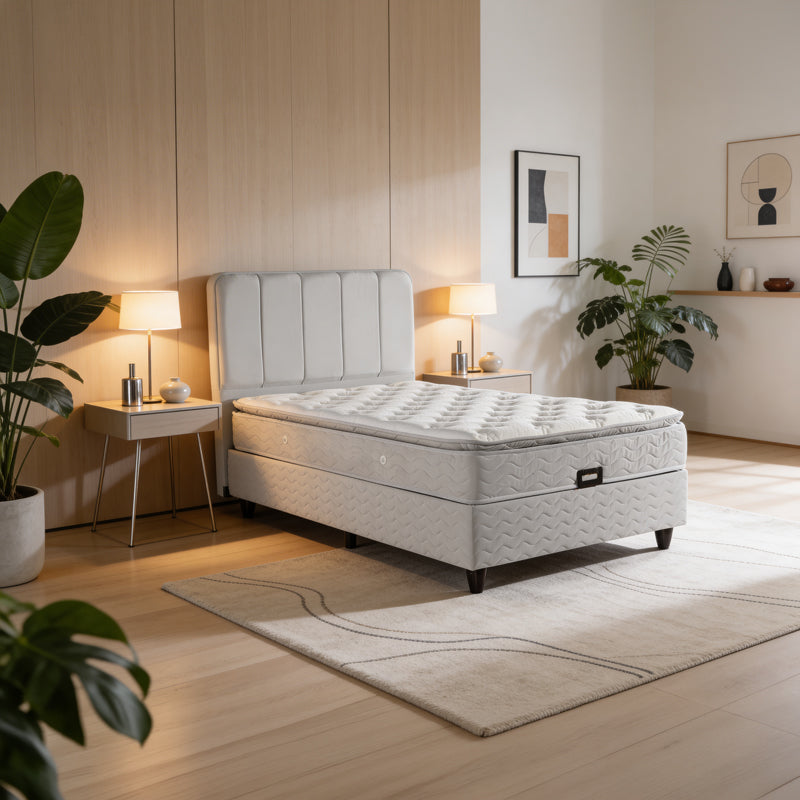 Единично Легло LUNDA с Място за Съхранение, Антрацит Кадифе, 90x200см