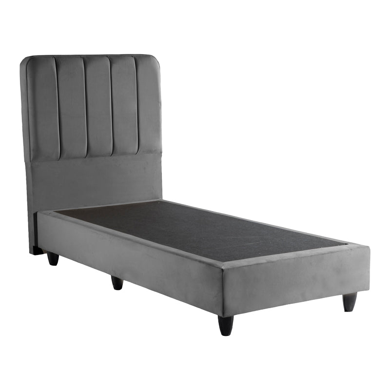 Единично легло LUNDA антрацит кадифе 90x200см