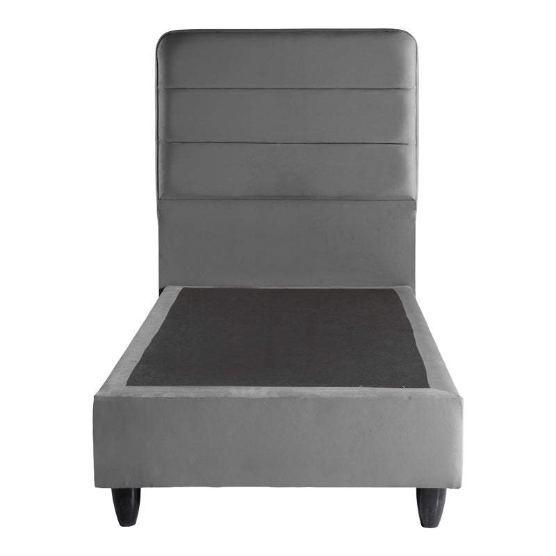 Единично легло LINTEDA антрацит кадифе 90x200см