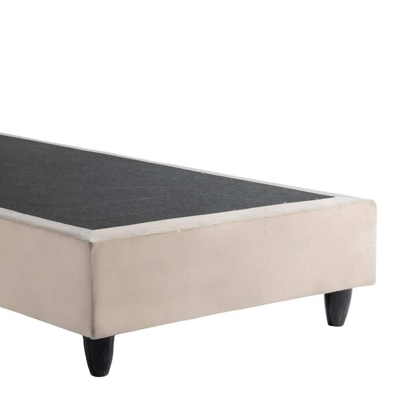 Единично легло LINTEDA кремаво кадифе 90x200см