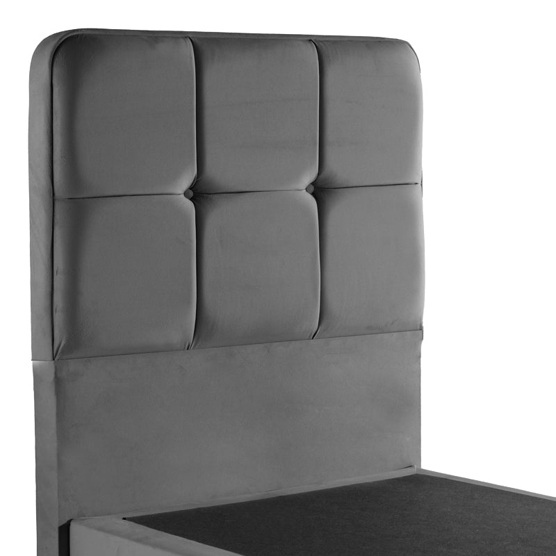 Единично легло PUNTO антрацит кадифе 90x200см