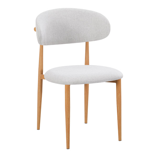 Стол FOLEGIO сив плат с метален крак в естествен цвят 49x55x80см