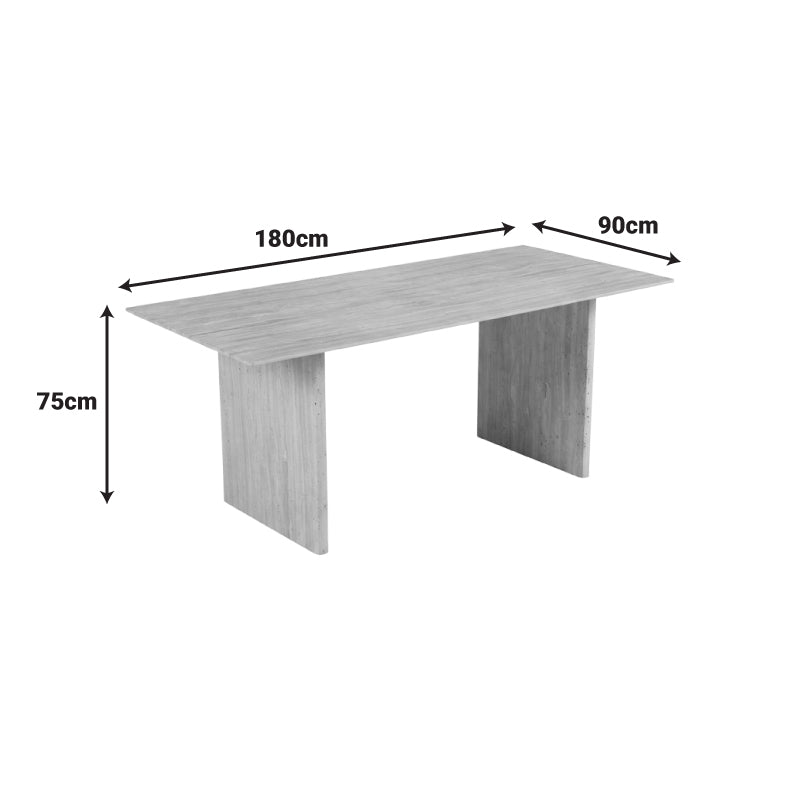 Маса releno синтерован камък с травертинова имитация 180x90x75см