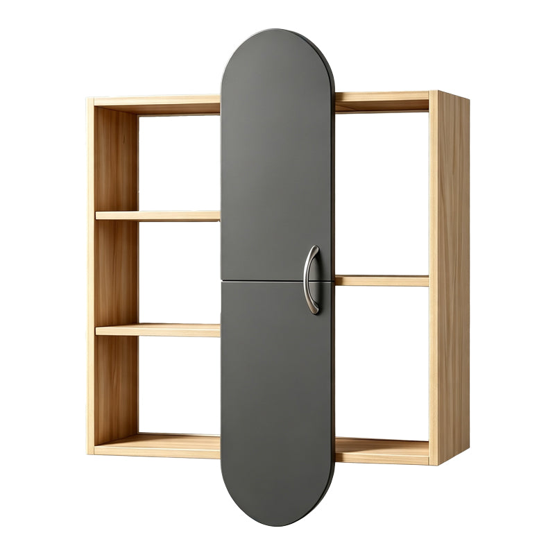 Стенен рафт  JONNA  сонома с антрацит mdf 60x10x80см