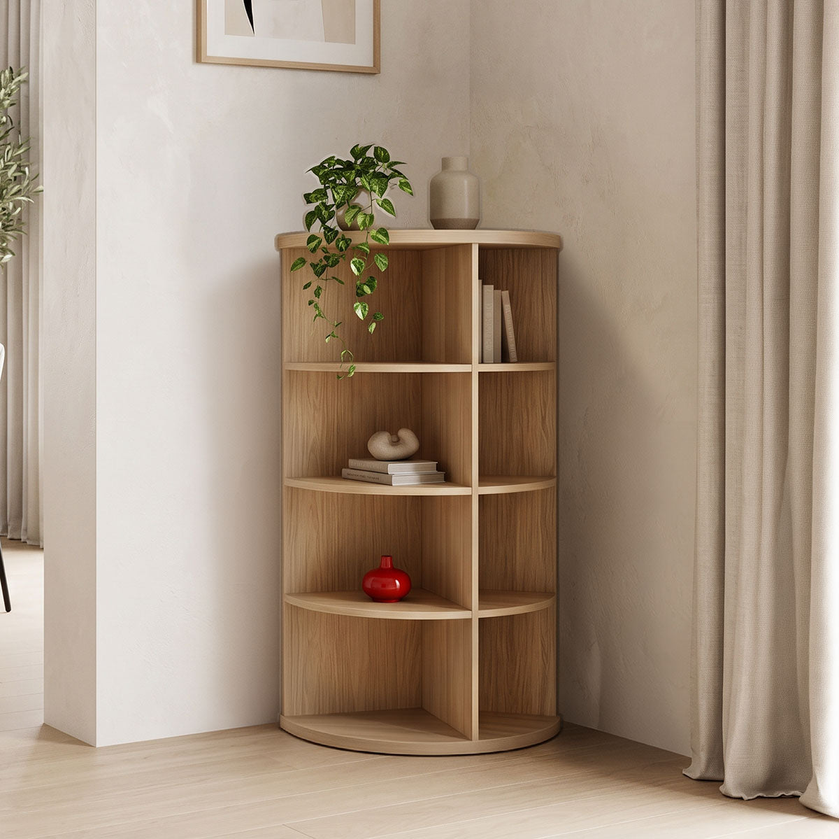 Ъглов рафт  BENZAL сонома mdf 80x30x120см