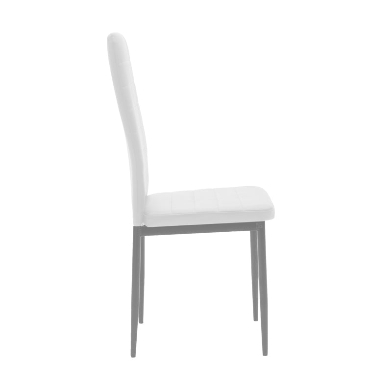 Стол parker бял pu с антрацит метален крак 41x48x96см