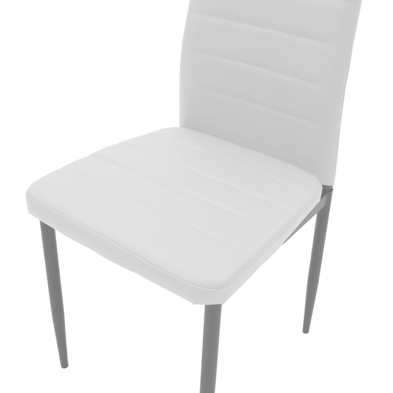 Стол parker бял pu с антрацит метален крак 41x48x96см