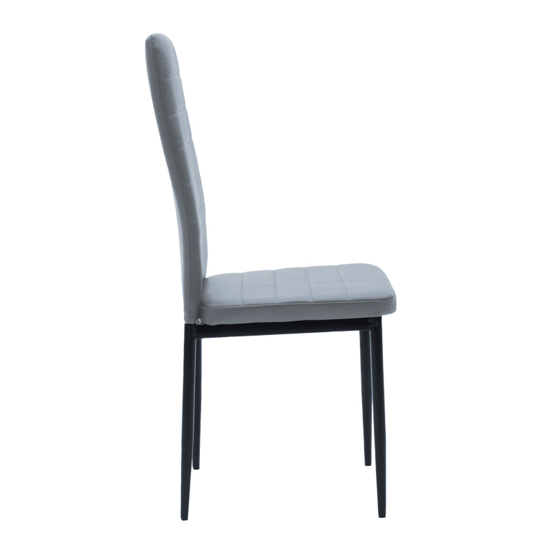 Стол parker антрацит pu с черен метален крак 41x48x96см