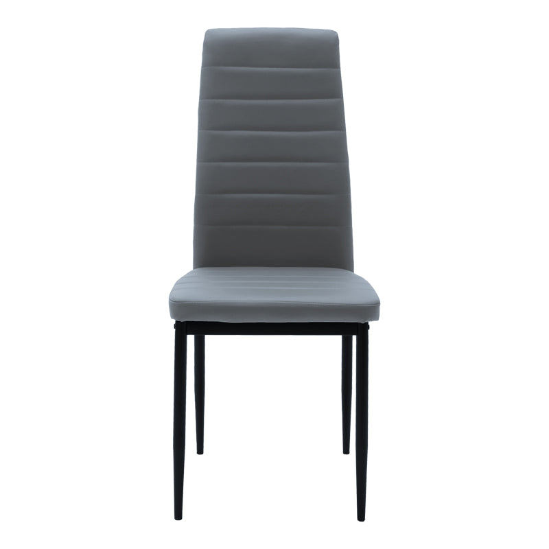 Стол parker антрацит pu с черен метален крак 41x48x96см