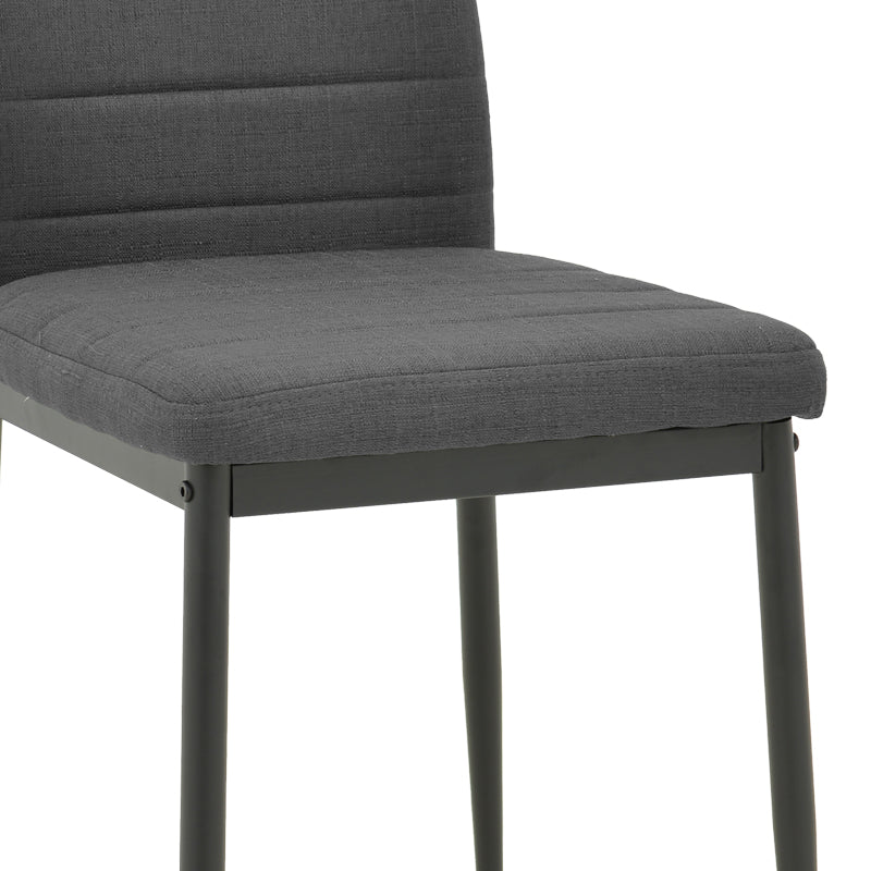 Стол parker антрацит плат с черен метален крак 41x48x96см