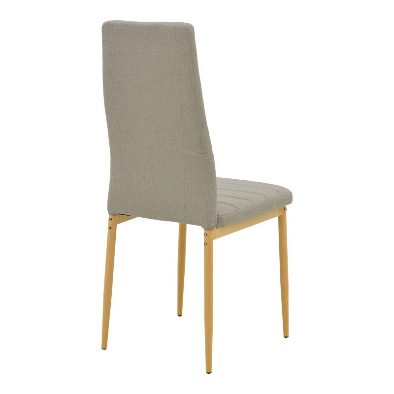 Стол parker бежов плат с метален крак в естествен цвят 41x48x96см