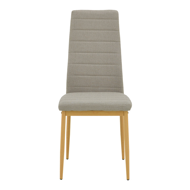 Стол parker бежов плат с метален крак в естествен цвят 41x48x96см