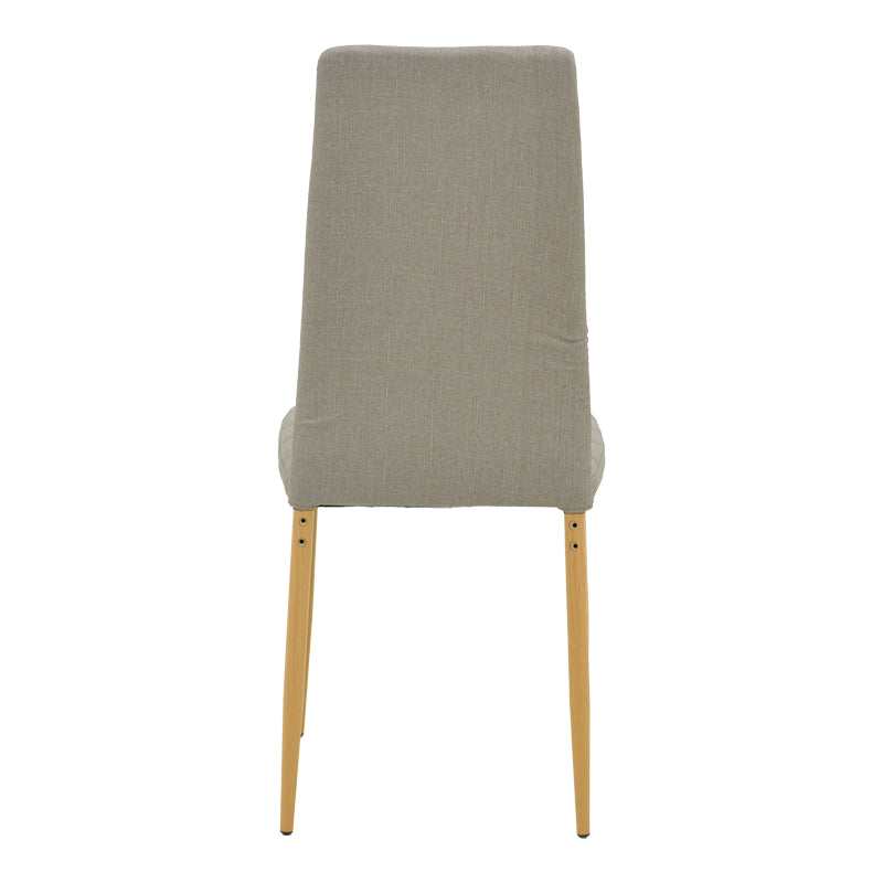 Стол parker бежов плат с метален крак в естествен цвят 41x48x96см