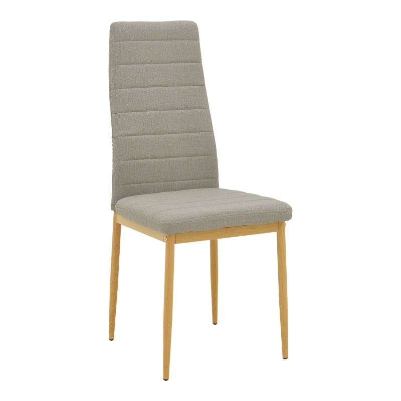 Стол parker бежов плат с метален крак в естествен цвят 41x48x96см