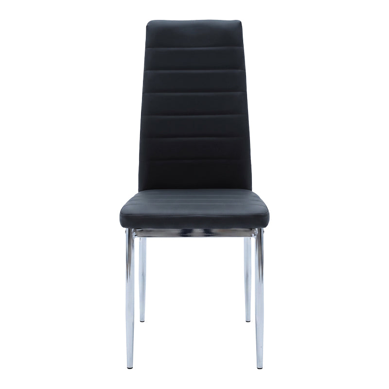 Стол parker черен pu с хромиран крак 41x48x96см