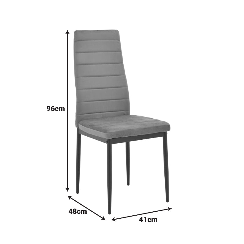Стол parker черен pu с хромиран крак 41x48x96см