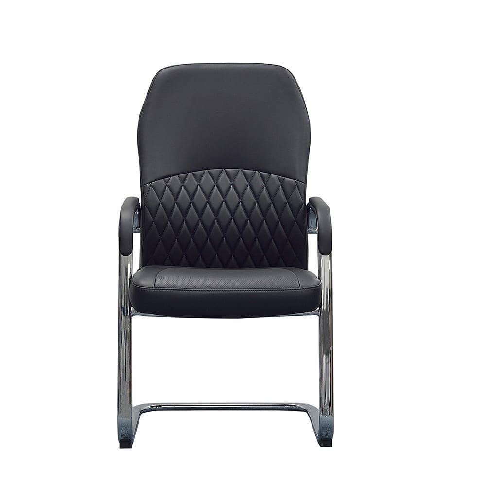 Посетителски стол CRONO M, екокожа, до 150 kg, черен
