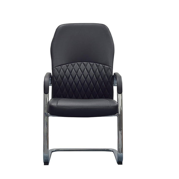 Посетителски стол CRONO M, екокожа, до 150 kg, черен