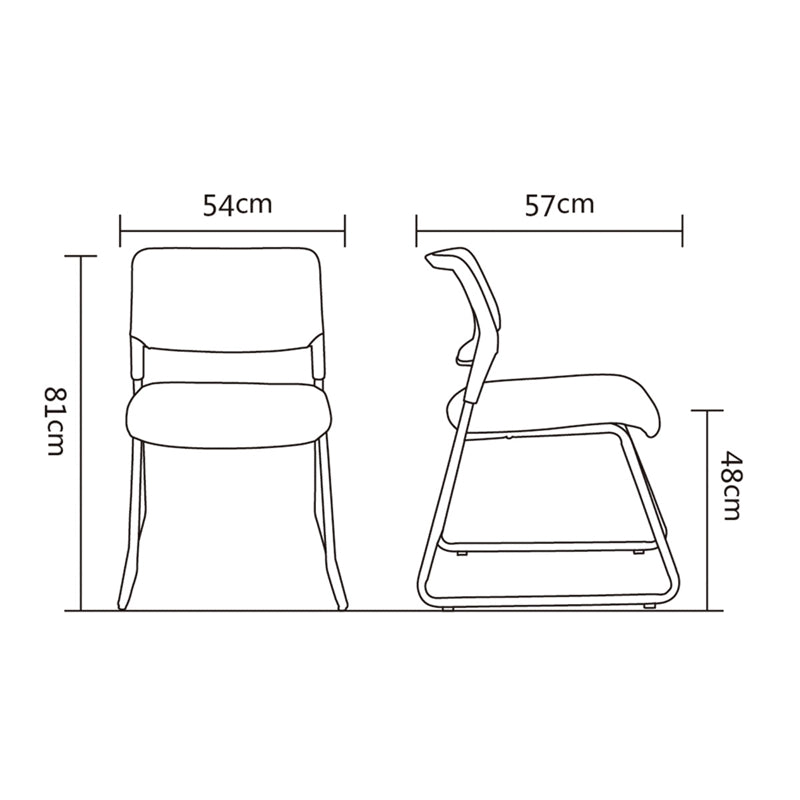 Посетителски стол Evo 4S M, текстил, метална основа, до 120 kg, син, 5 броя в комплект