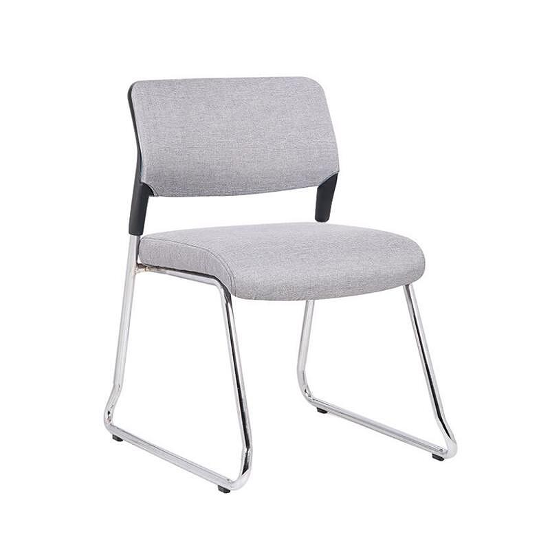 Посетителски стол Evo 4S M, текстил, метална основа, до 120 kg, сив
