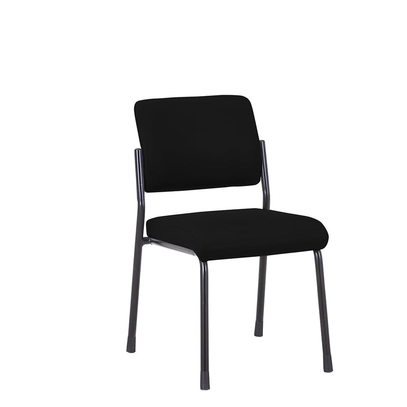 Посетителски стол Solid M, текстил, метална основа, до 150 kg, черен