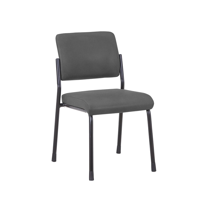 Посетителски стол Solid M, текстил, метална основа, до 150 kg, сив