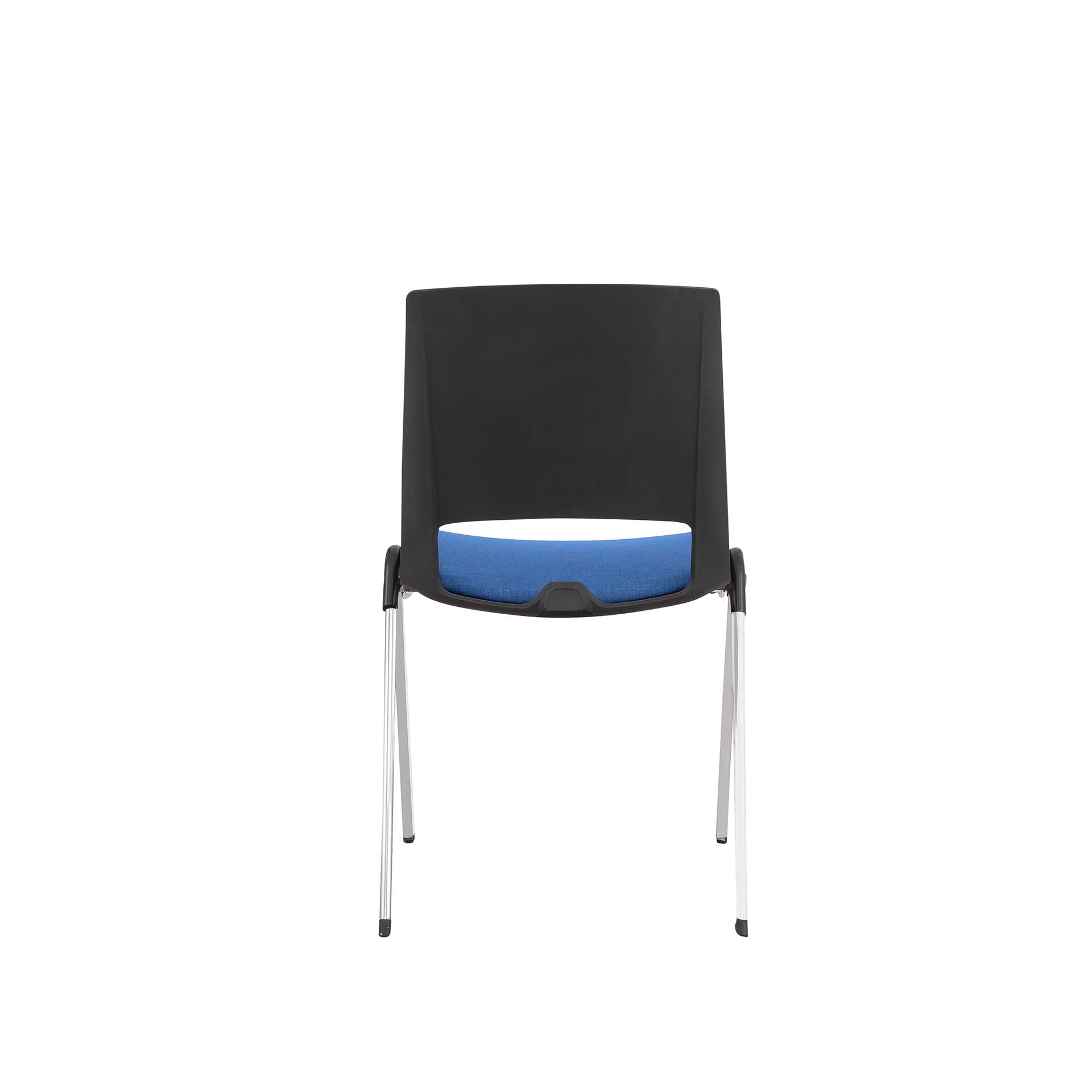 Посетителски стол Sweet Chrome Black, до 120 kg, син, 2 броя в комплект
